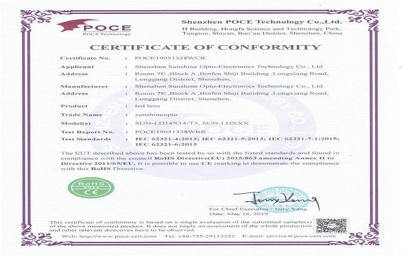 الصين Sunshine Opto-electronics Enterprise Co.,ltd ملف الشركة
