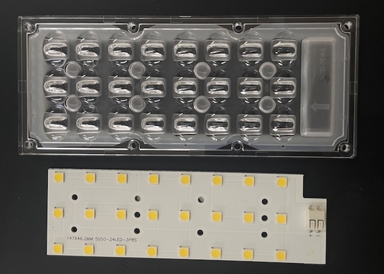 شراء 3x8 24 LED 5050SMD وحدة 163X85 درجة عدسة إضاءة الشارع لمصباح 40 واط 50 واط التصنيع عبر الإنترنت
