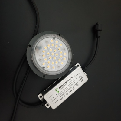 شراء وحدة LED مستديرة 20 واط 30 واط 3000 كيلو عدسة تبريد سوداء 90 درجة للضوء LED بعد العلوي التصنيع عبر الإنترنت