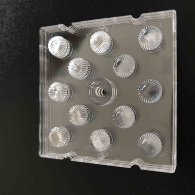 شراء 50x50mm SMD 3030 LED Lens ، 12 في 1 LED PC Lens لضوء High Bay التصنيع عبر الإنترنت