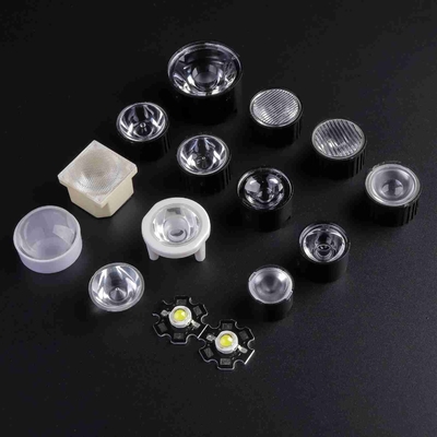 شراء 15mm Round PMMA Led Fiber Optical Lens 15 x 45degree، ROHS التصنيع عبر الإنترنت