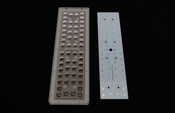 عدسة مجمعة LED للكمبيوتر الشخصي بقدرة 56 واط لـ SMD 3030 LED مع زوايا شعاع متعددة لأضواء الشوارع