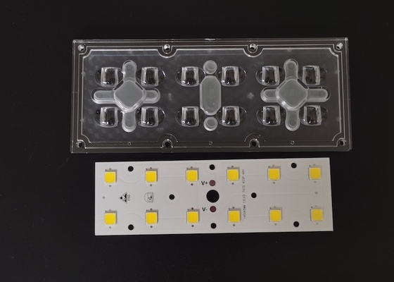 12-في-1 7070 SMD LED Street Light Module عدسة الإضاءة الخارجية مع 158x103 درجة