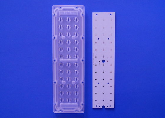 3X12 36 LED 3030 3535 SMD العدسة الضوئية الشارعية مع 65x150 درجة زاوية شعاع الصف البصري الكمبيوتر المحمول التوزيع العمودي للضوء