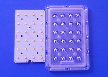 12V 24V الشمسية LED ثنائي الفينيل متعدد الكلور وحدة 3X8 عدسة غير متناظرة مع مجلس لحام XTE XPG LED