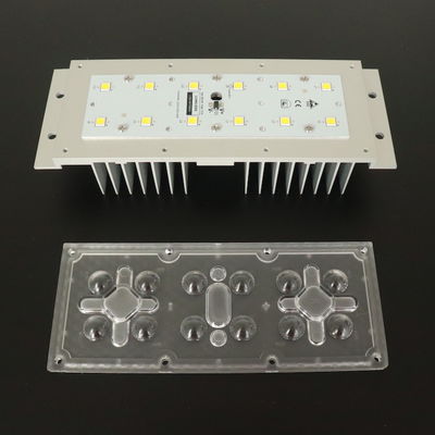 وحدة إضاءة شارع LED 12-50 وات 5050 SMD LED بزاوية شعاع 145 × 70 درجة ومبدد حراري ألومنيوم متكامل للإضاءة الصناعية والطرق
