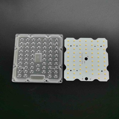 150lm / W مربع الشكل 3030 وحدة العدسة LED 90 درجة زاوية الشعاع للضوء النفق