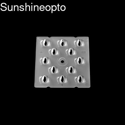 12 في 1 SMD 3030 LED Lens Array 50x50mm عدسة بصرية لإضاءة الشارع LED