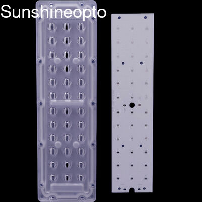 3X12 36 LED 3030 3535 SMD العدسة الضوئية الشارعية مع 65x150 درجة زاوية شعاع الصف البصري الكمبيوتر المحمول التوزيع العمودي للضوء