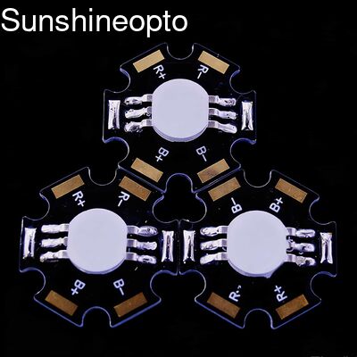 صمام ثنائي باعث للضوء LED عالي الطاقة 3 واط RGB مع زاوية شعاع 120 درجة وتصميم على شكل نجمة