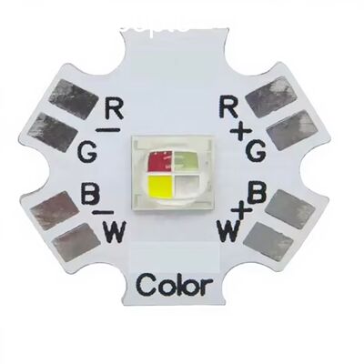 10W RGBW رقاقة LED عالية الطاقة لإضاءة المسرح 120 درجة شعاع واسع RGBW LED باعث الشركة المصنعة