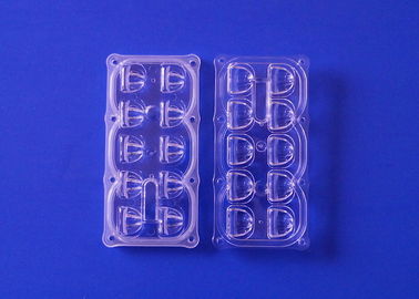 126MM 10 LED شارع ضوء عدسة بصرية 135x55 درجة TYPEII-M 10/20 واط