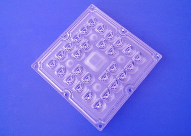 3535 SMD LED Lens Array 28 في 1 وحدة مربعة 100X60 درجة زاوية الشعاع لـ 30w-50w