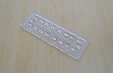 عدسة شارع غير متماثلة LED 18W ضوء الشارع 4 ممرات للمركبة 235x80x5mm