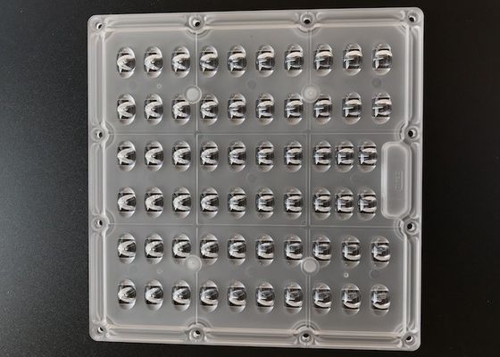 عدسة مصفوفة LED SMD 5050 مقاس 175x175 مم، نوع العدسة 2، زاوية الشعاع ضوء مربع لإنارة الشوارع 60 واط 120 واط